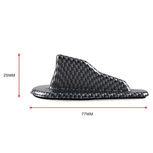 CosCosX 10 Pcs Mini Shark Fin Diffuser Vortex Generator Universal Car Truck SUV Roof Decoration Spoiler Wing Carbon Fiber Car Accessories New Style 2.95inch,Carbon