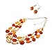 Youthway Jewel plastic beads short necklace and earring set