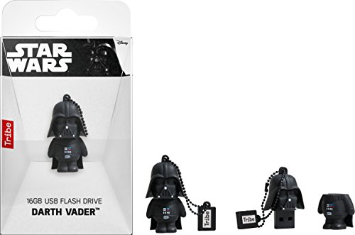 Tribe Disney Star Wars Darth Vader USB Stick 16GB Speicherstick 2.0 High Speed Pendrive Memory Stick Flash Drive, Lustige Geschenke 3D Figur, USB Gadget aus Hart-PVC mit Schlüsselanhänger – Schwarz – Bild 3