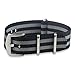 BluShark Original Premium Nylon Watch Strap - Durable, Waterproof Replacement Watch Band for Men and Women | Stainless Steel Buckle | Ballistic, Military | Bond, 24mm
