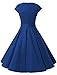 Dressystar DS1956 Women Vintage 1950s Retro Rockabilly Prom Dresses Cap-Sleeve S Royal Blue