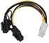 PCI-Express 6 Pin to 2 x 8 Pin (6+2) Video Card Y-Splitter Adapter Power Supply Cable