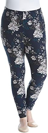 No Comment Plus Size Wildflower Blooms Print Leggings 3X