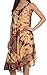 Sakkas 217 Tie Dye Butterfly Tank Sheath Caftan Mid Length Cotton Dress - Beige/One Size