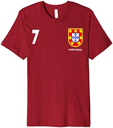 Mens Portugal Portugues Futbol Futebol Soccer Jersey T-Shirt Medium Cranberry