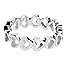 West Coast Jewelry | ELYA Women's Stainless Steel Open Heart Eternity Ring (5 mm) - Size 7