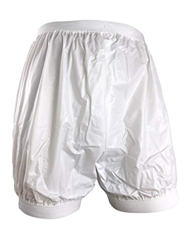 Haian Adult Incontinence Pull-on Plastic Comfort Pants (X-Large, White)