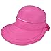 Vbiger Butterfly Knot Sun Wide Brim Visor Floppy Fold Beach Hat (Rosy Red)
