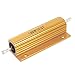 Gold Tone Wire Wound Aluminum Shell Resistor 100w Power 10 Ohm 5%