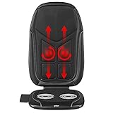 Gideon GD-MSG-CS2 Luxury Six-Program Customizable Massaging Cushion With Heat/Shiatsu Deep Kneading, Rolling And Vibrating, Massage Full Back, Upper Back, Lower Back Or Pinpoint Precise Massage Spot