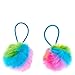 Claire's Girl's Rainbow Pom Pom Hair Ties Cute Pig Tail Hair Bobbles