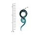BodyJ4You 2PC Glass Ear Tapers Plugs 0G Teal Teardrop Spiral Gauges Piercing Jewelry Set