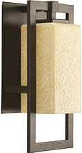 Progress Lighting P5948-20 Jack One Light Outdoor Sconce, Antique Bronze Finish with Etched Umber Flax Glass