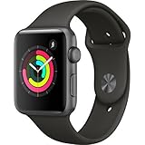 Apple Watch Series 3 (GPS), 42mm Space Gray Aluminum Case with Gray Sport Band - MR362LL/A