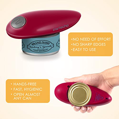 Electric Can Opener, Restaurant can Opener, Smooth Edge Automatic Electric Can Opener! Chef's Best Choice (Red-2019) - Thumbnail 5
