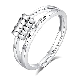 Vito 925 Sterling Silver Anxiety Fidget Ring for