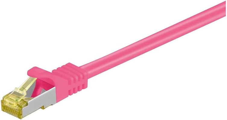 Wentronic Goobay CAT 7 Network Cable LS0H S/FTP 2x Shielding: PIM, magenta, 5 metres