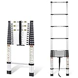 Telescopic Ladder, 16.5FT RIKADE Aluminum