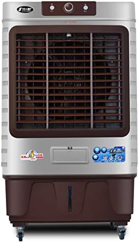 Single cold remote control timing home air cooler cooling fan refrigerator, removable air conditioning fan - Mini fan (Color : Coffee Color)
