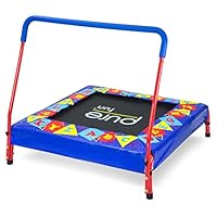 Pure Fun 36-inch Preschool Jumper Kids Trampoline with Handrail, Ages 3 to 7