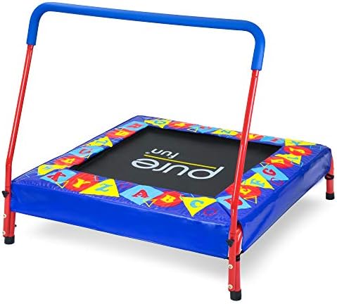 Pure Fun Preschool Jumper Kids Trampoline with Handrail
