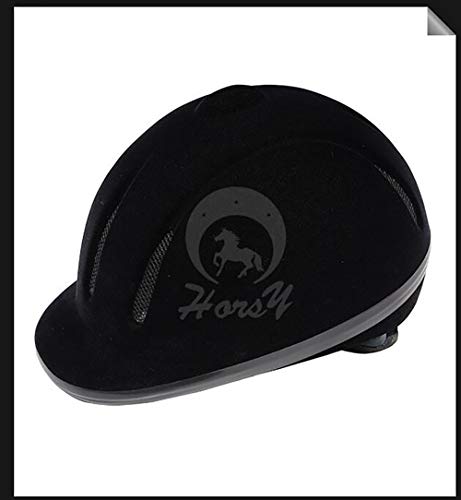 Unbekannt Comfortable Velvet Equestrian Helmet Professional Horse Riding Hat Horse Riding Helmet Breathable,L