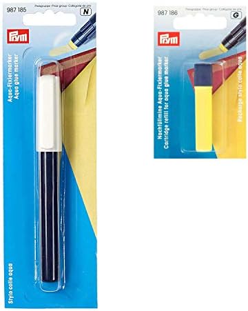 Prym Aqua Glue Pen with Yellow Glue Additional Refill Glue Stick Included