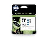 HP 711 Cyan 29-ml 3-Pack Genuine Ink Cartridges