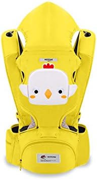 SONARIN 3 in 1 Multifunction Cartoon Hipseat Baby Carrier, Ergonomic,100% Cotton, One Size Fits All, Easy to Carry and Easy Mom, Cozy & Soothing for Babies,Adapted to Your Child's Growing(Yellow)