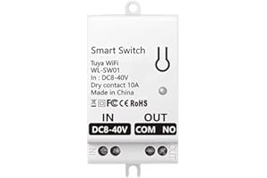 KUIOPYY Tuya Smart WiFi Dry Contact Switch Module 10A Home Universal DIY Breaker Relay Work with Smart Life DC 8-40V
