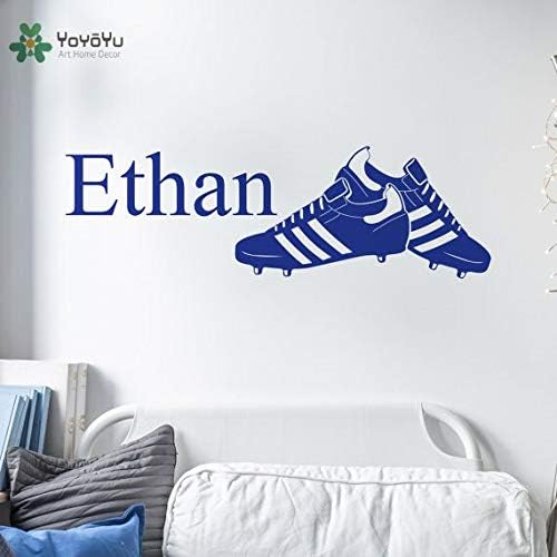 Tree Stickers For Walls Vinyl Wall Decal Handsome Football Shoes Personalized Custom Boys Name Kids Room Home Decoration Stickers 42X135cm