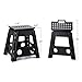 Acko 2 Pack 16 Inches Super Strong Folding Step Stool for Adults, Kitchen Stepping Stools, Garden Step Stool Black