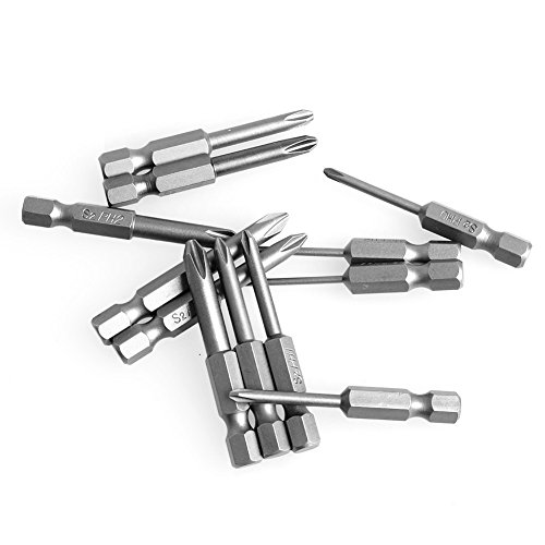 Feamos 12Pcs Hex Shank Magnetic Phillips Cross Screwdriver Bits 50mm 1/4 Inch - Thumbnail 5