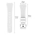Lamshaw Classic Silicone Replacement Band for Michael Kors Smartwatch Strap (White)