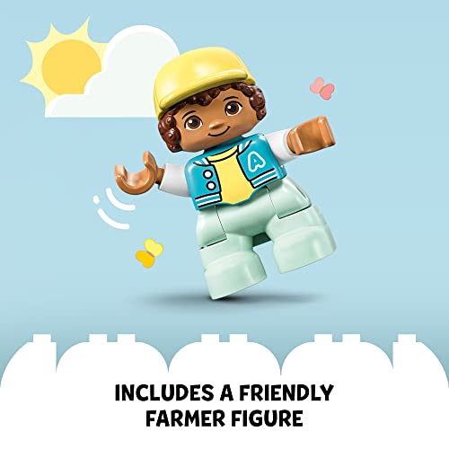 LEGO DUPLO My First Fruit and Vegetable Tractor Toy 10982, Stacking and Color Sorting Toys for Babies and Toddlers Ages 1 .5-3 Years Old, Educational Early Learning Set