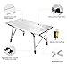 Sanny Camping Folding Table Lightweight Roll-up Table Portable Foldable Camp Tables Aluminum Height Adjustable for Indoor Outdoor Camping Beach Backyard BBQ Party Patio Picnicthumb 2