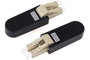 KELUSHI LC/UPC SM MM OM3 OM4 Fiber Optic Adapter Loopback Adapter Connector (1pcs) (Type: LC/UPC MM-50/125)