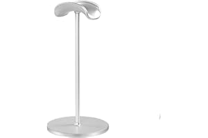 Headphone Stand Silver Aluminum Desktop Headset Holder with Detachable Design Universal Gaming Headphone Display Rack 24.5cm 