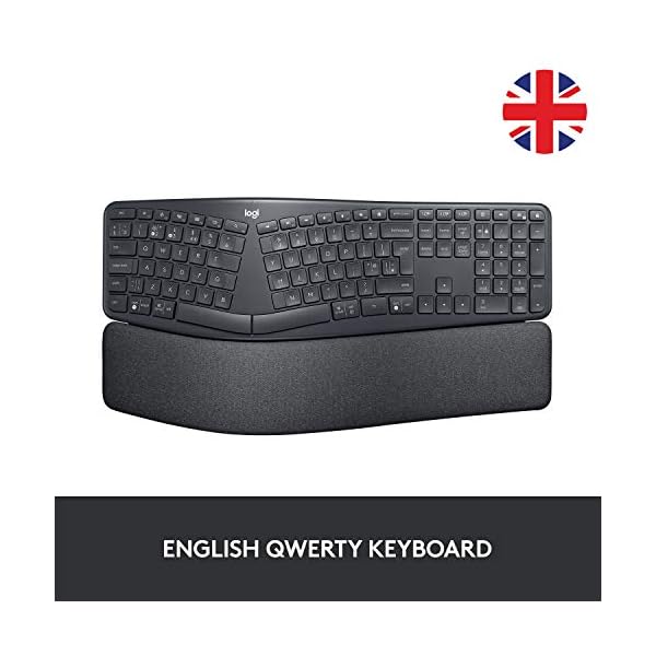 Logitech-ERGO-K860-Wireless-Ergonomic-Keyboard-with-Split-Keyboard-Layout-Wrist-Rest-Support-Natural-Typing-Dark-GreyStain-Resistant-WindowsMac-Bluetooth-USB-Receiver-Included--UK-Layout Logitech ERGO K860 Wireless Ergonomic Keyboard - Split Keyboard Layout, Wrist Rest, Natural Typing, Stain-Resistant…