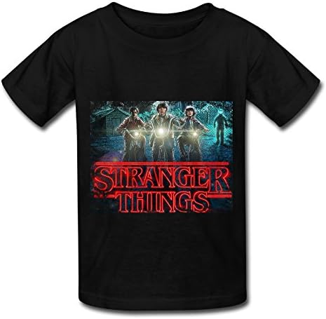 UTU Stranger Things Poster Big Boys Girls Fashion T Shirt Black S