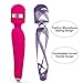 HoozGee Wellness Relaxation Wand 7 Frequency Rechargeable Vibrator Silicone Waterproof Therapeutic Muscle Massager (Rose Red)