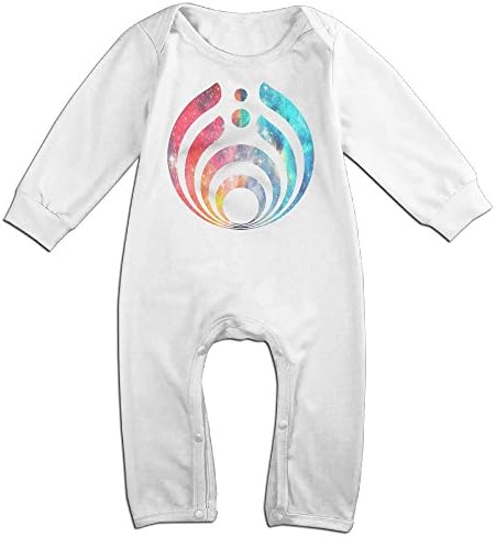 Bassnectar Star Icon Solid Logo Infant Baby 100% Cotton Warm Long Sleeve Jumpsuit White 6 M