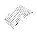 Pixnor 7.8cm 20 Teeth Fancy DIY Metal Wire Hair Clip Comb Bridal Wedding Veil Comb (Silver)