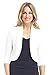 Rekucci Women's Soft Knit Rounded Hem Stretch Bolero Shrug (X-Large,Off White)