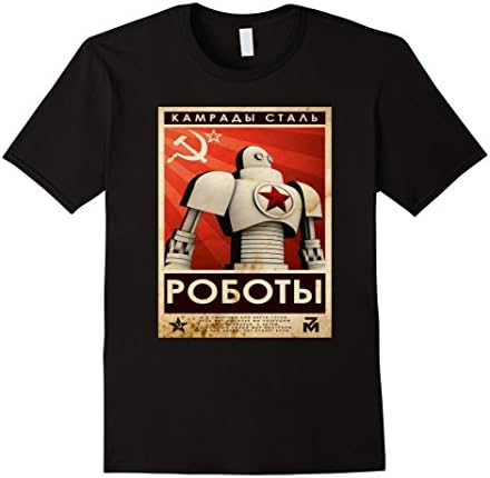 Men's Soviet Union USSR T-Shirt Russian Propaganda Posters XL Black