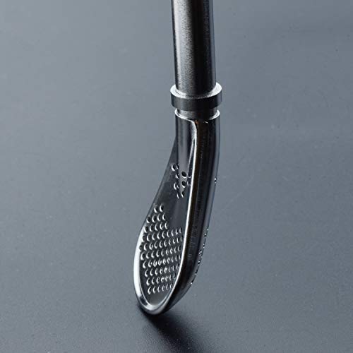 image for JETKONG Stainless Steel Spoon Straws Stirring Coffee Straws Reusable D