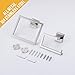 KES Bathroom Accessories Set Toilet Paper Holder Towel Ring Contemporary SUS304 Stainless Steel Rustproof 2-Piece Wall Mount Brushed Finish, LA242-21