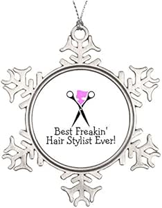 Metal Ornaments Beauty Hair Dresser Personalised Christmas Tree