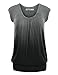 LL WT923 Womens Dip Dye Sweetheart Top M Black