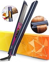 ANGENIL Nano Titanium 1 Inch Hair Straightener Curler Fast Heat Dual Voltage view 7